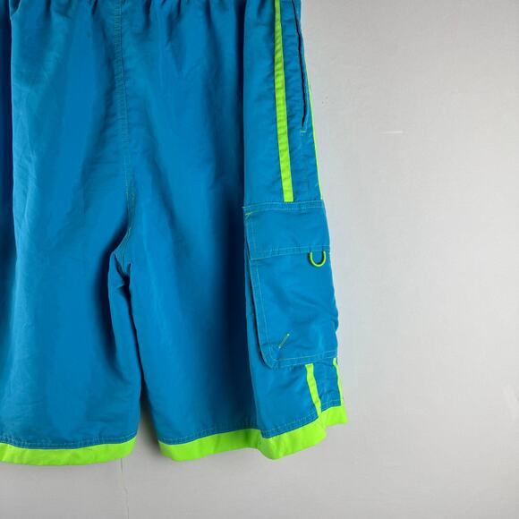 NBN Gear Men Swim Shorts‎ Trunks Size XL Blue Green Swimwear Beach Lined - Picture 3 of 8